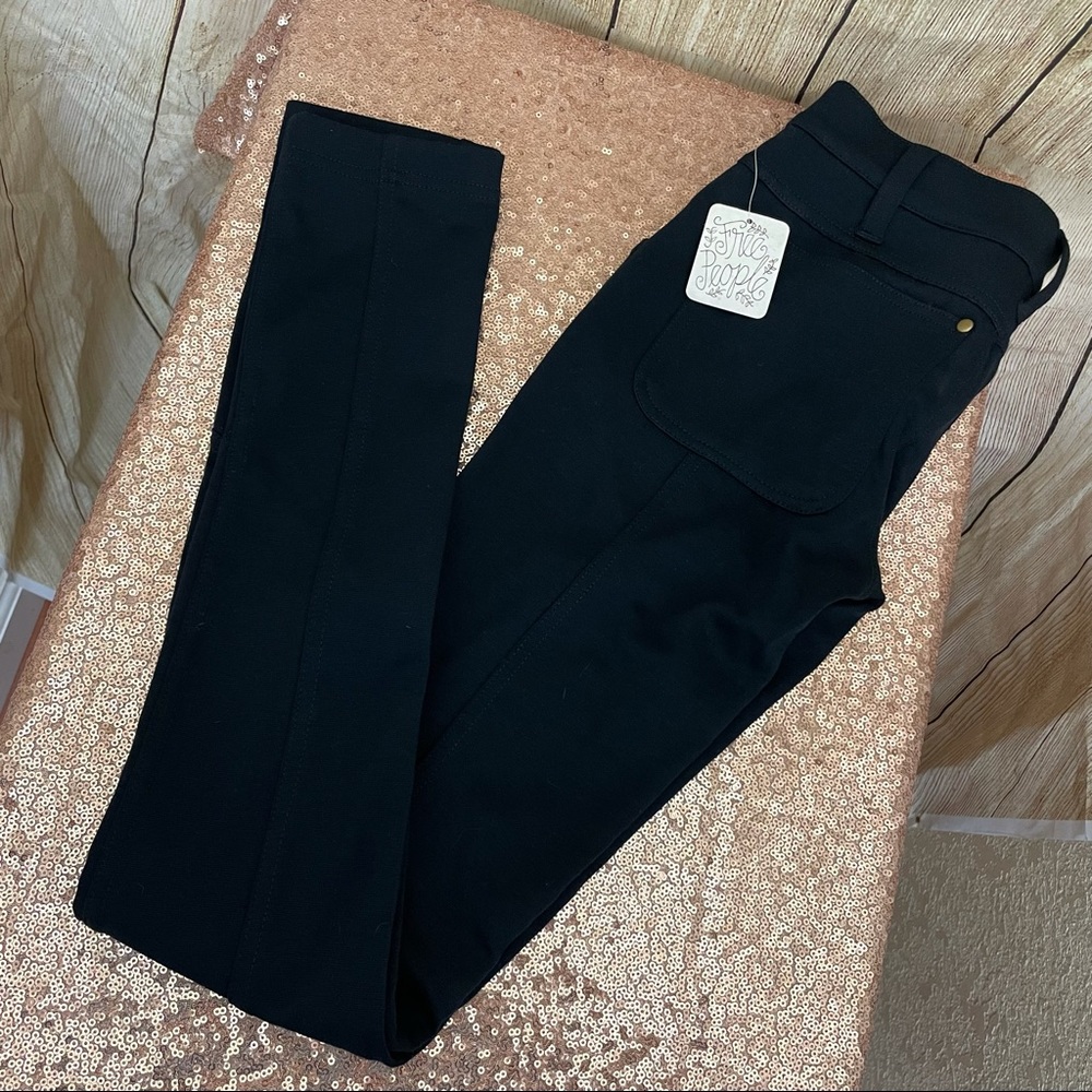 Free People Dark Blue Skinny Ankle Length Pants Sz 25 - Picture 1 of 10